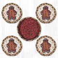 Capitol Importing Co 5 in. Gingerbread Men Coaster Set 29-CB111GBM